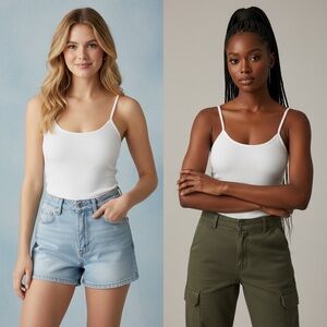 003 TNK: 2 piece Cotton Candy cami size M/L